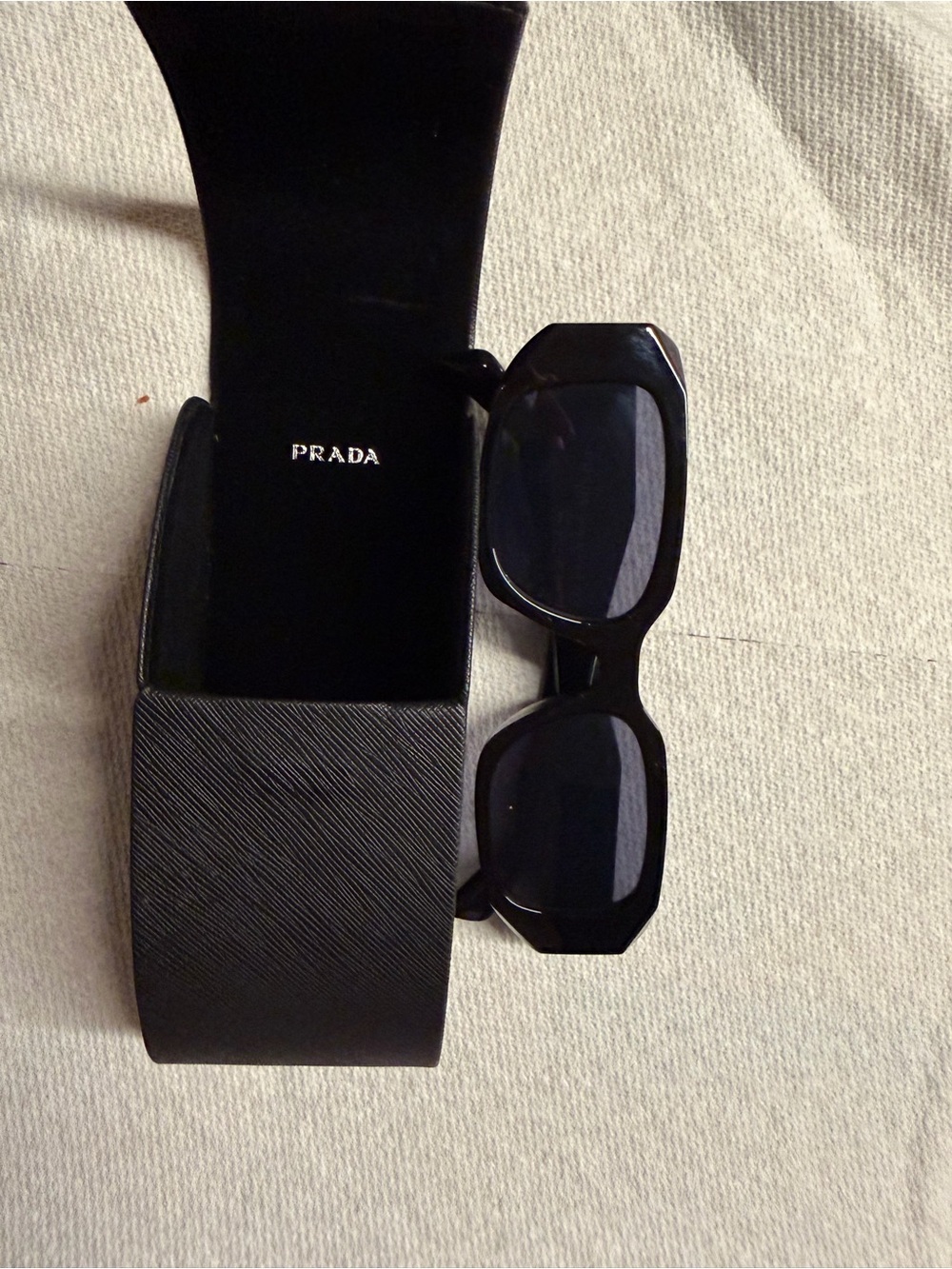 Prada Women's Sunglasses in Black with Subtle Logo